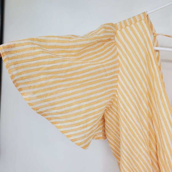 NWT Miami Francesca's Jerrie Shimmer Striped Kimono One Piece Romper Medium - Picture 6 of 9